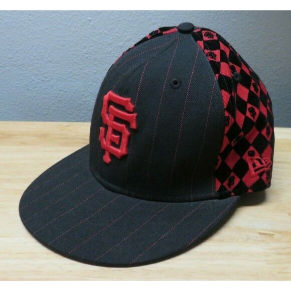 New Era Other - San Francisco Giants Black Red Diamond‎ Pattern Hat Red 59Fifty New Era 7 3/8